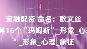宝融配资 命名：欧文丝巾衲及其16个“玛姆斯”_形象_心理_象征