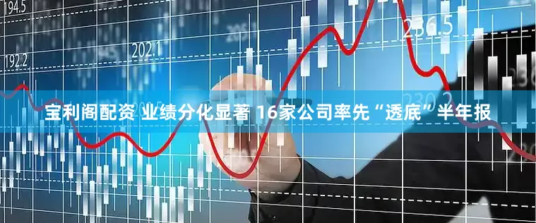宝利阁配资 业绩分化显著 16家公司率先“透底”半年报