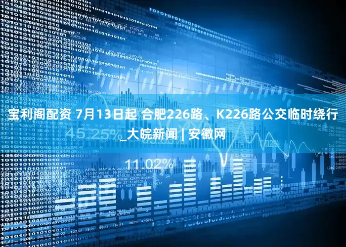 宝利阁配资 7月13日起 合肥226路、K226路公交临时绕行_大皖新闻 | 安徽网